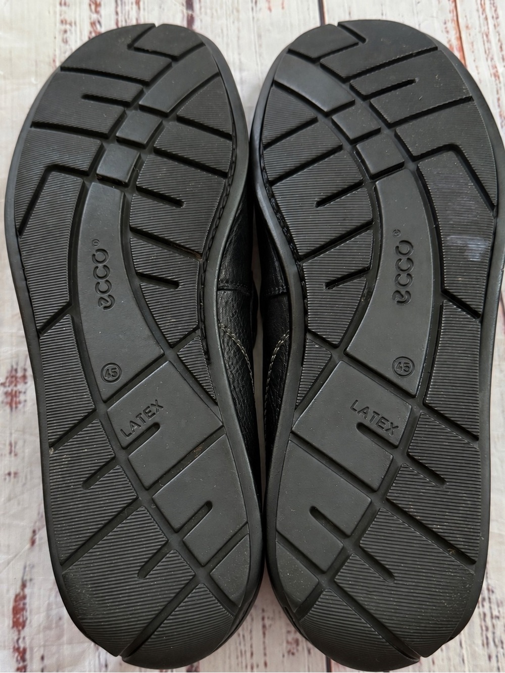 ECCO Men’s Black Leather Loafers EU 45 US 11-11.5 - Picture 5 of 8